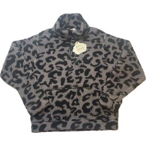 Knox Rose - Women’s Leopard Print Jacket - Three Quarter Zip - Size S - NWT